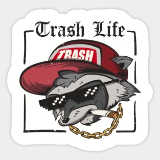 Trash Life Raccoon Ver 2 Sticker